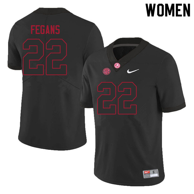 Women #22 Tre'Quon Fegans Alabama Crimson Tide College Football Jerseys Sale-Black